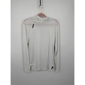 NWT Legends Hooded Ultra Lightweight Sun Shirt Men's Medium White Long Sleeve